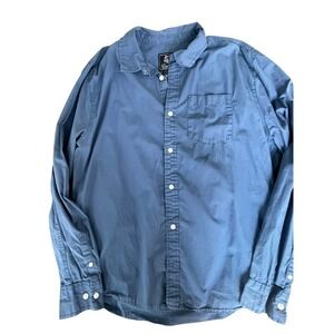 Industrie Premium Collection Button Down Shirt Men L Blue Casual Minimalist Work